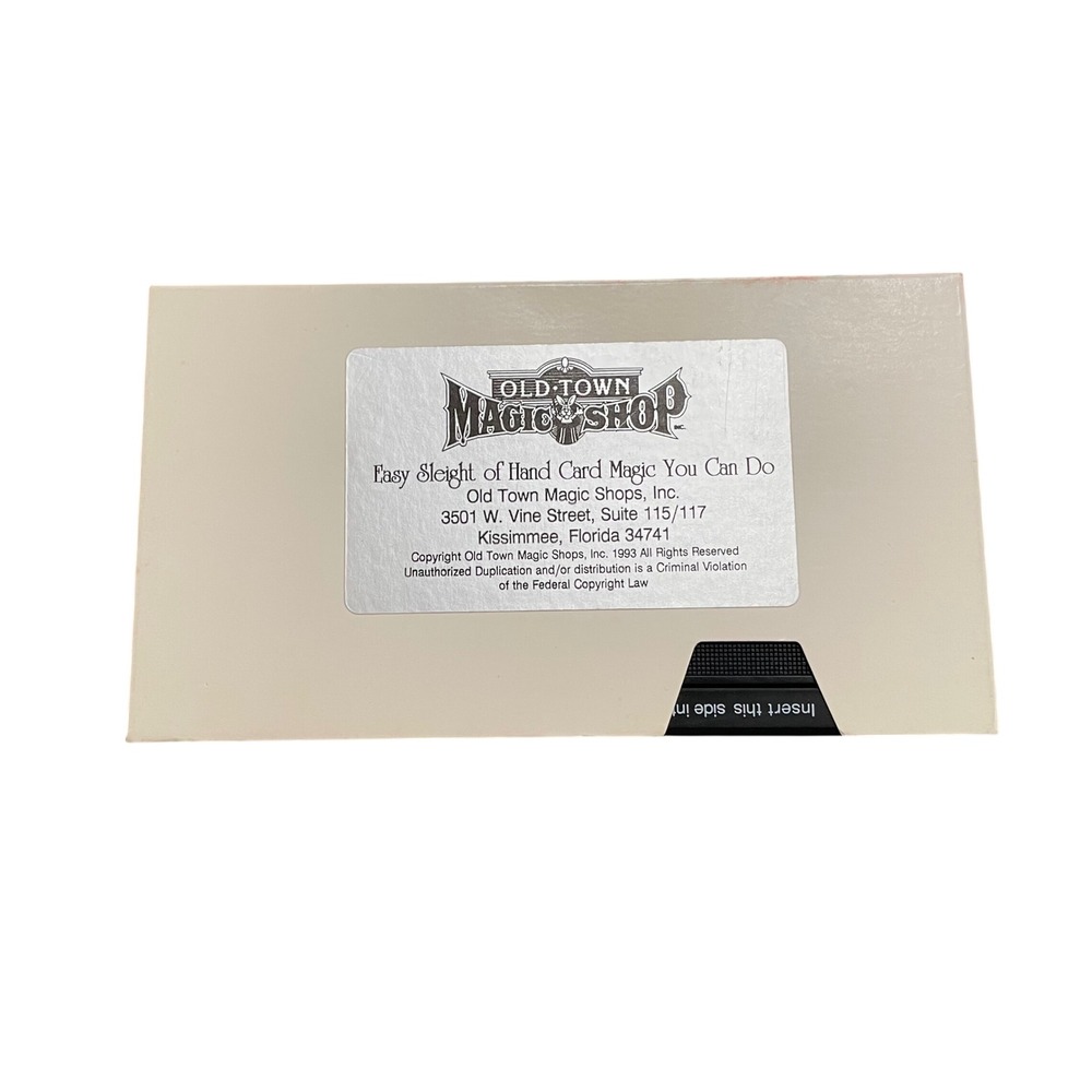 Old Town Magic Shop Easy Sleight of Hand Card Magic VHS Volume 1 Learn‎ Tricks